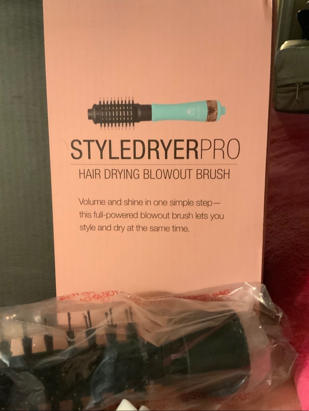 StyleDryer Pro Hair Drying Blowout Brush - Teal